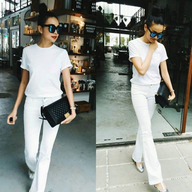 Áo thun nữ cổ tròn