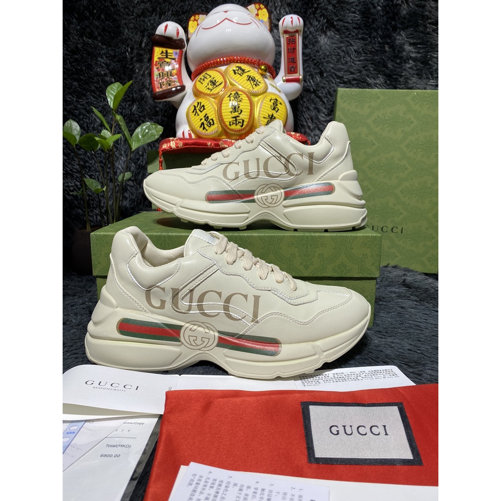 [Full box+bill] Giày Sneaker Gucccii vạch đỏ bản 2021 hàng SC full box bill và hộp bảo vệ