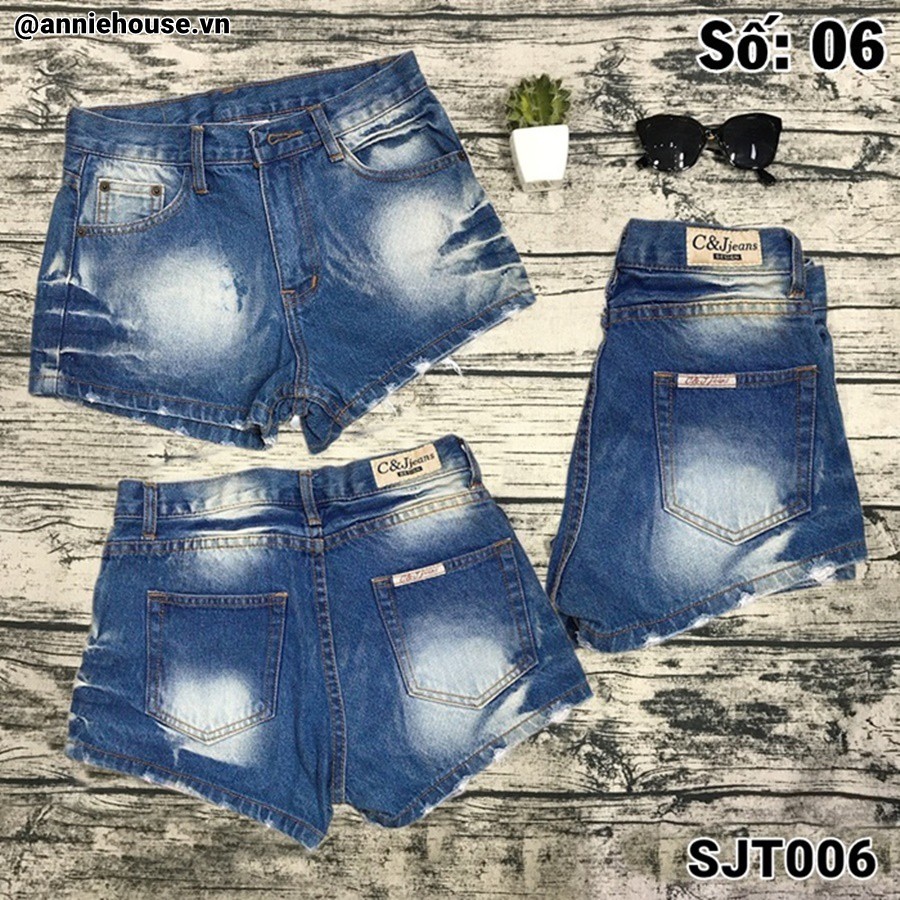 [Video + ảnh thật] Quần short jean nữ C&J Jeans Thái Lan SJT01 - SJT08 | Shopee Việt Nam