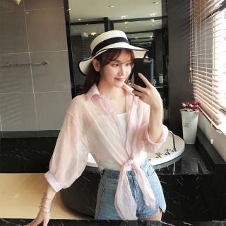 Sơ mi voan buộc dây cute