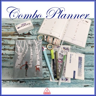 [Combo] Planner for Beginners (sổ, bút, sticker, washitape, note) Itoya