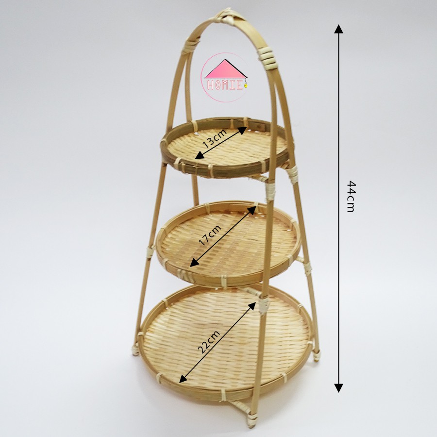[ Phụ kiện trang trí] Kệ mây tre đan trang trí đa năng