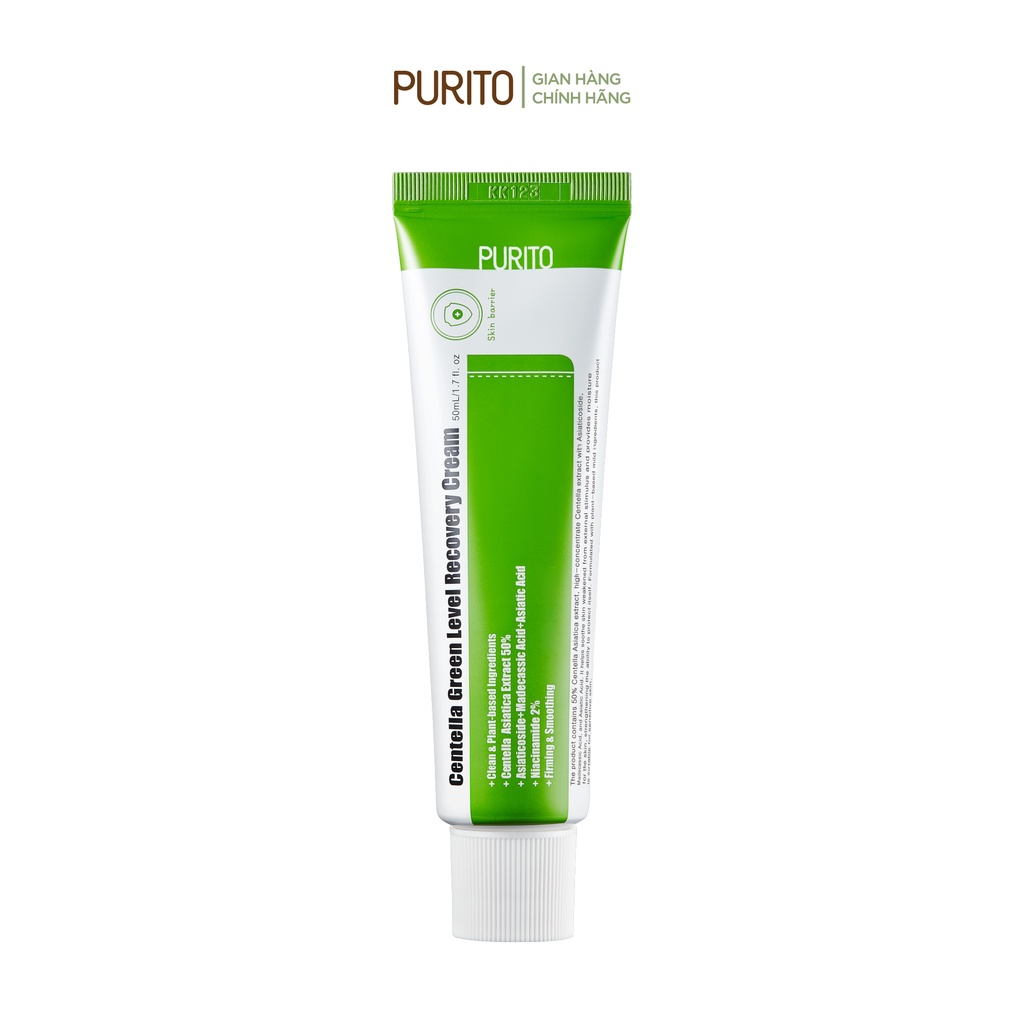 Kem dưỡng rau má phục hồi PURITO Centella Green Level Recovery Cream 50ml