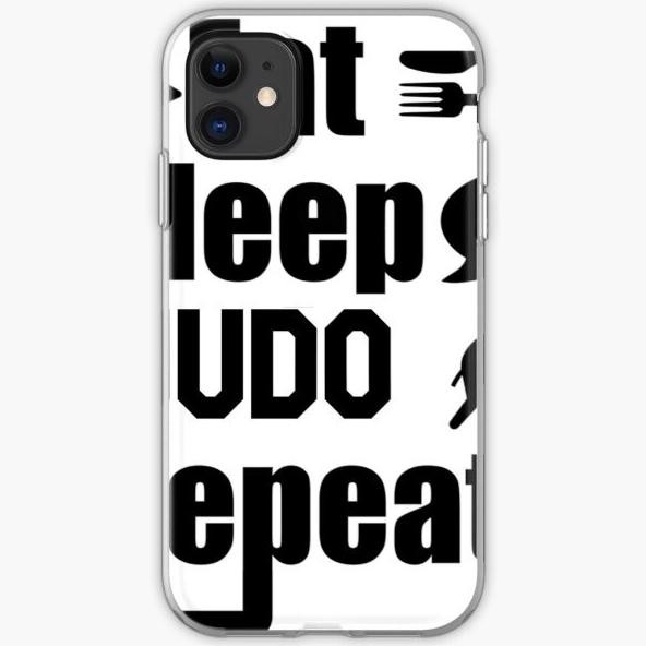 Ốp Điện Thoại Mềm Hình Chữ Eat Sleep Judo Repeat Cho Iphone 11 12 Xs 9 7 Pro Max Ytr4835