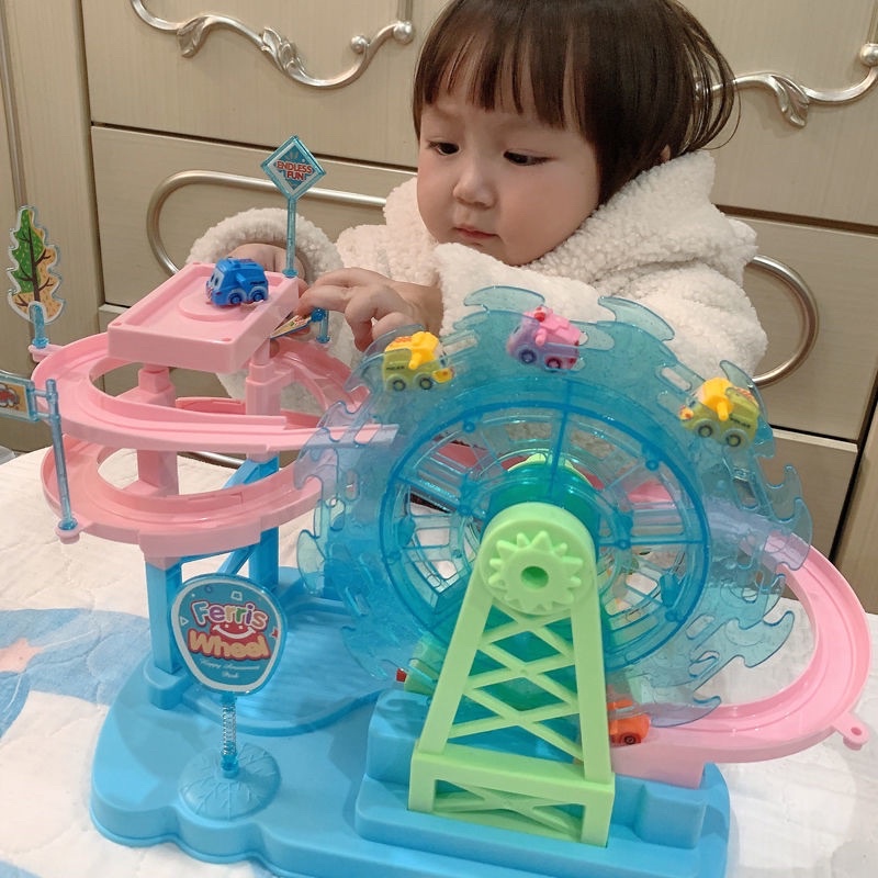 Đồ chơi vòng quay có đèn nhạc đường đua xe