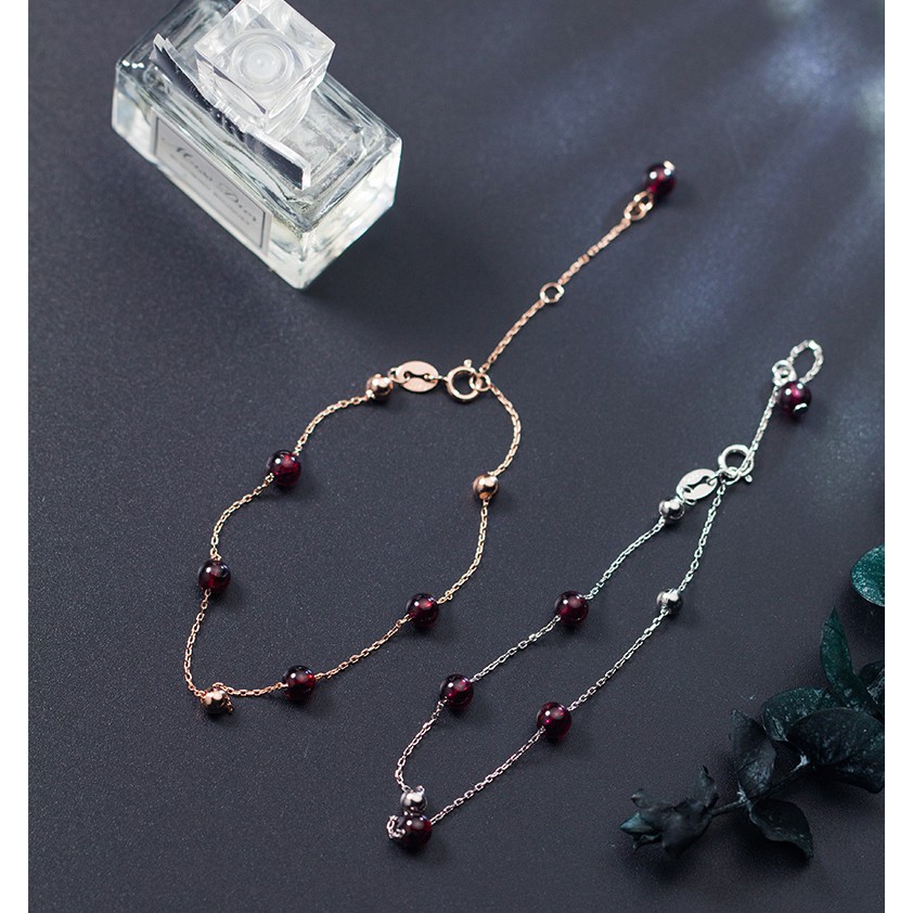 Lắc Tay Bạc Nữ Lắc Tay Bạc S925 Lắc Tay Hạt Đá Hạt Lựu - Bảo Ngọc Jewelry L2538 | BigBuy360 - bigbuy360.vn