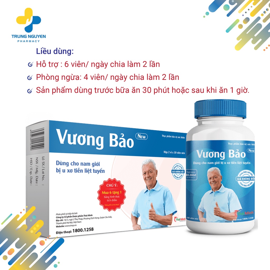 Vương bảo hộp 20 viên - Phì đại tuyến tiền liệt