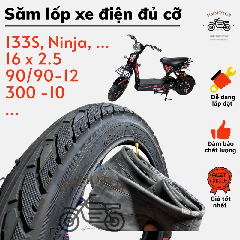Săm lốp  xe điện Ninja, 133s 90/90-12, 300-10,...