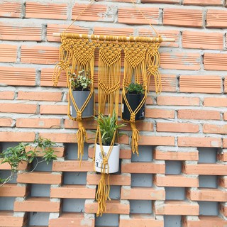 Dây treo chậu cây Macrame - 3 chậu