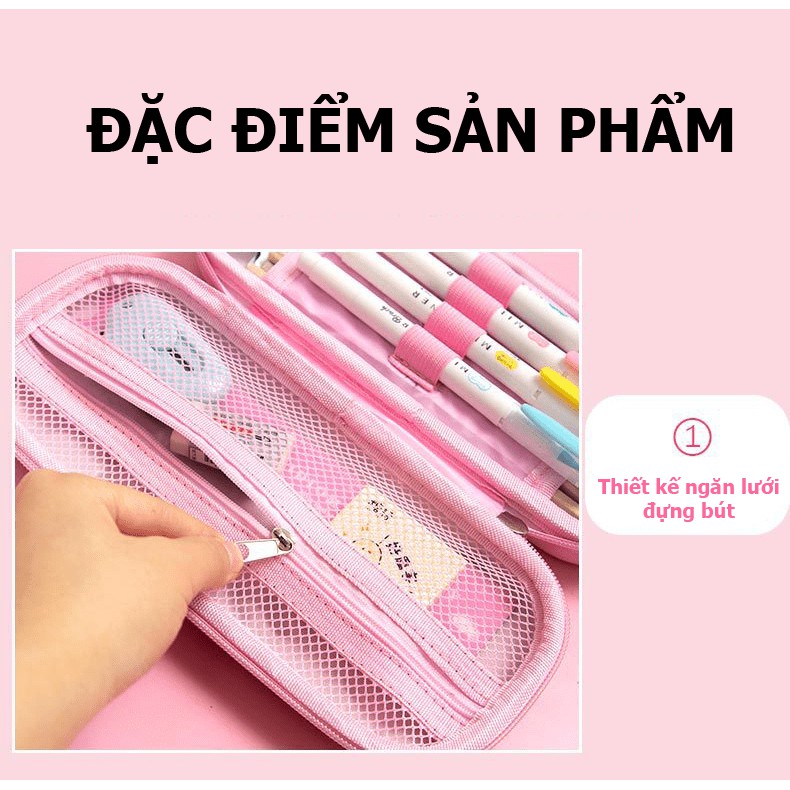Hộp Bút Họa Tiết In Nổi 3D Sinh Động, Siêu Nhẹ, Chống Thấm Nước, dành cho bé trai và bé gái - NKHB02