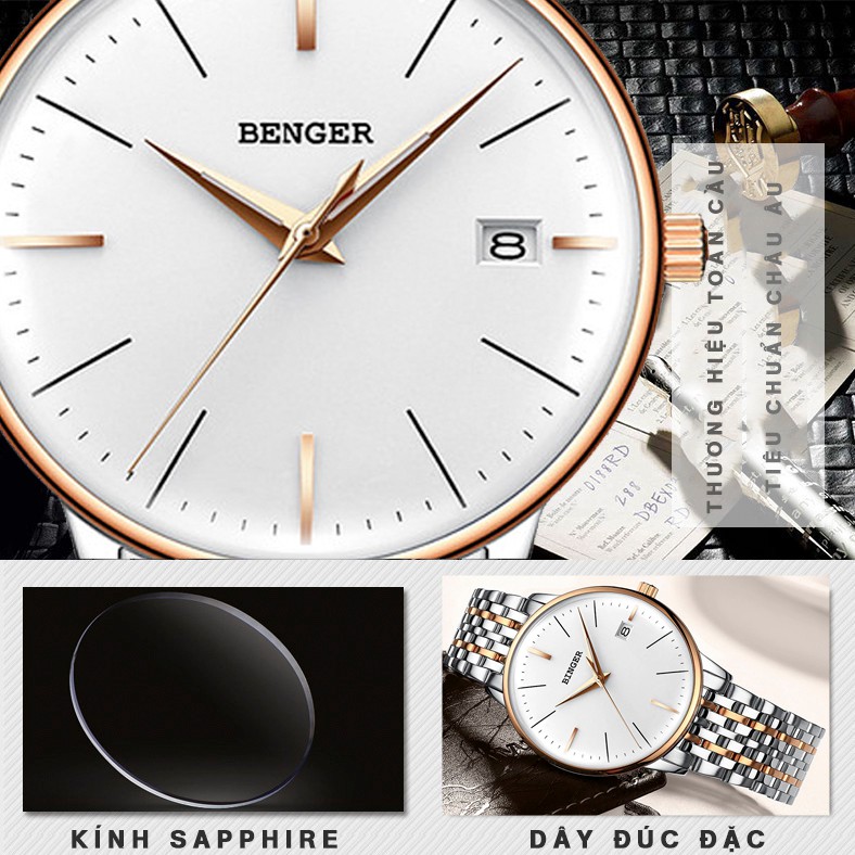 Đồng Hồ Nam BENGER của Đức - Dây Thép Không Gỉ Cao Cấp | BigBuy360 - bigbuy360.vn