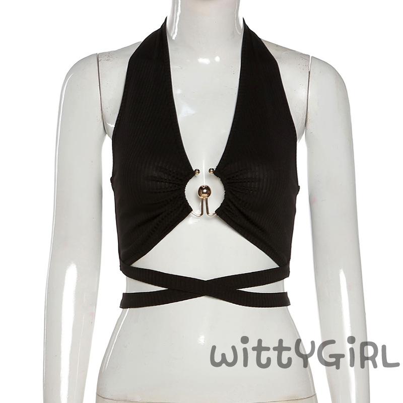 Áo Croptop Hai Dây Màu Trơn Gợi Cảm Thời Trang Cho Nữ | BigBuy360 - bigbuy360.vn