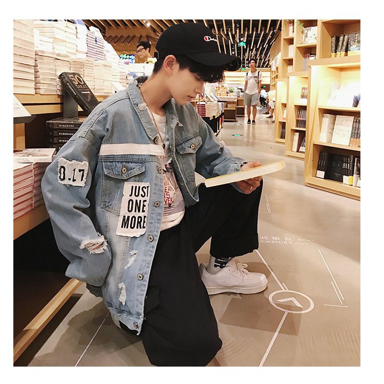 Áo khoác jeans nam thời trang cực đẹp TL822 Shop Thành Long chuyên áo khoác nam