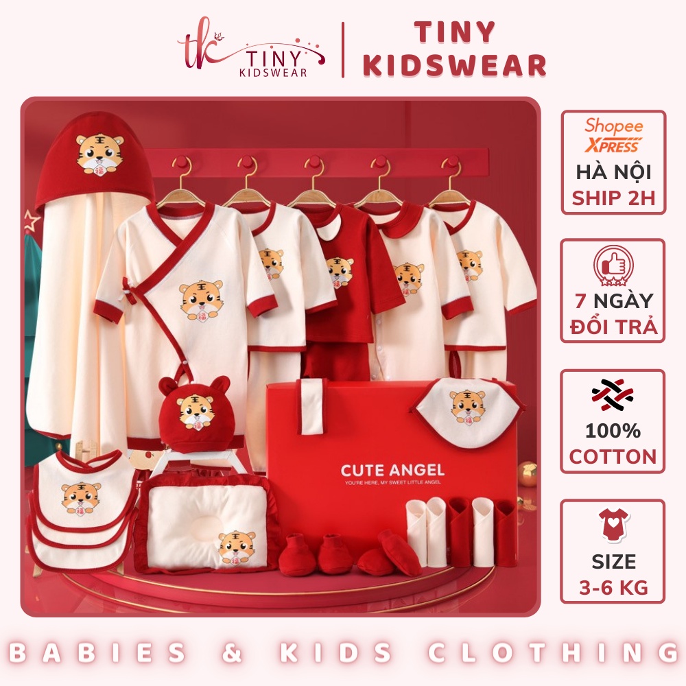 Set Quà tặng bé trai, bé gái sơ sinh, Quà tặng đầy tháng cao cấp 23 chi tiết [BD23]