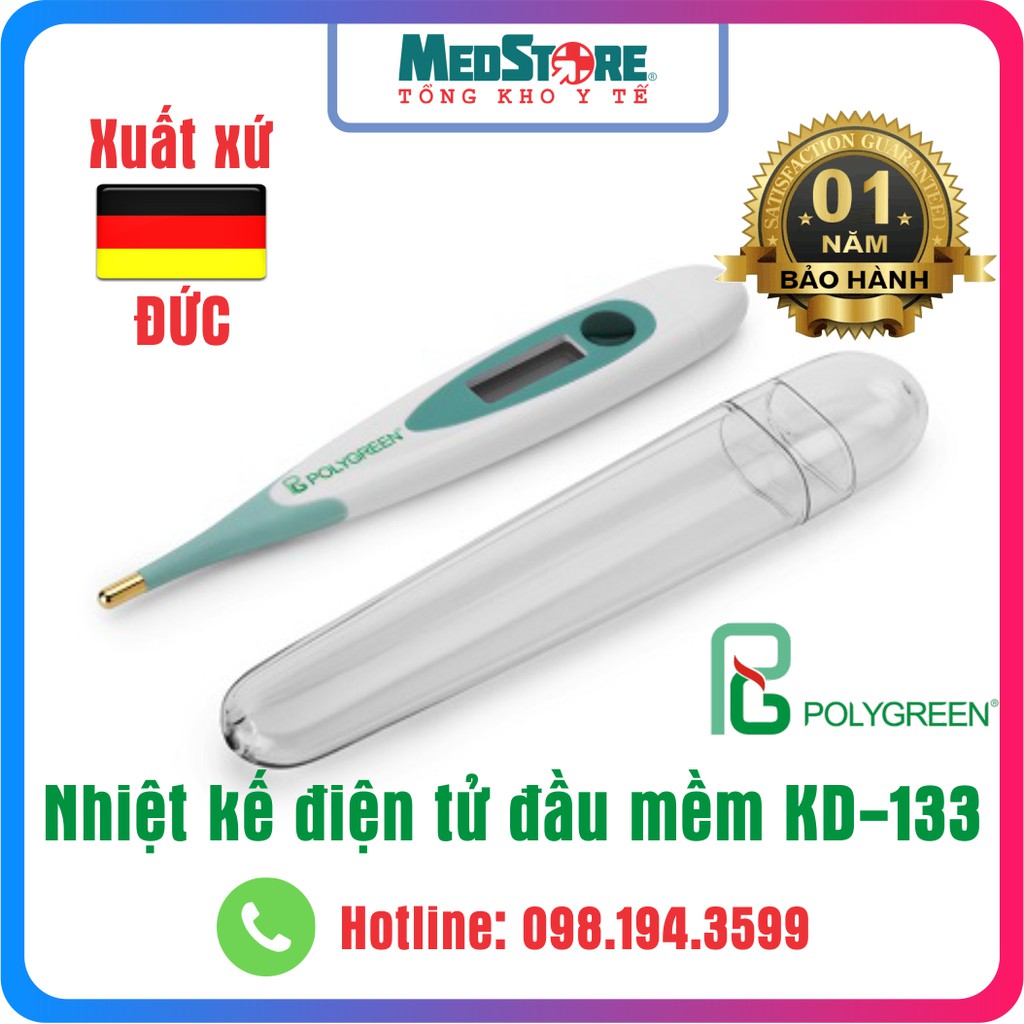 Nhiệt Kế Điện Tử Đầu Mềm Polygreen KD133