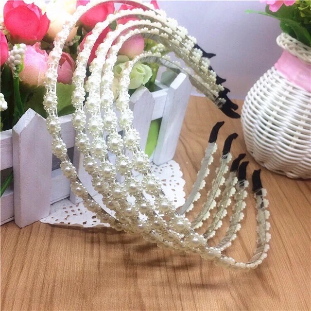 Cài tóc ngọc trai nhân tạo thường hàn quốc