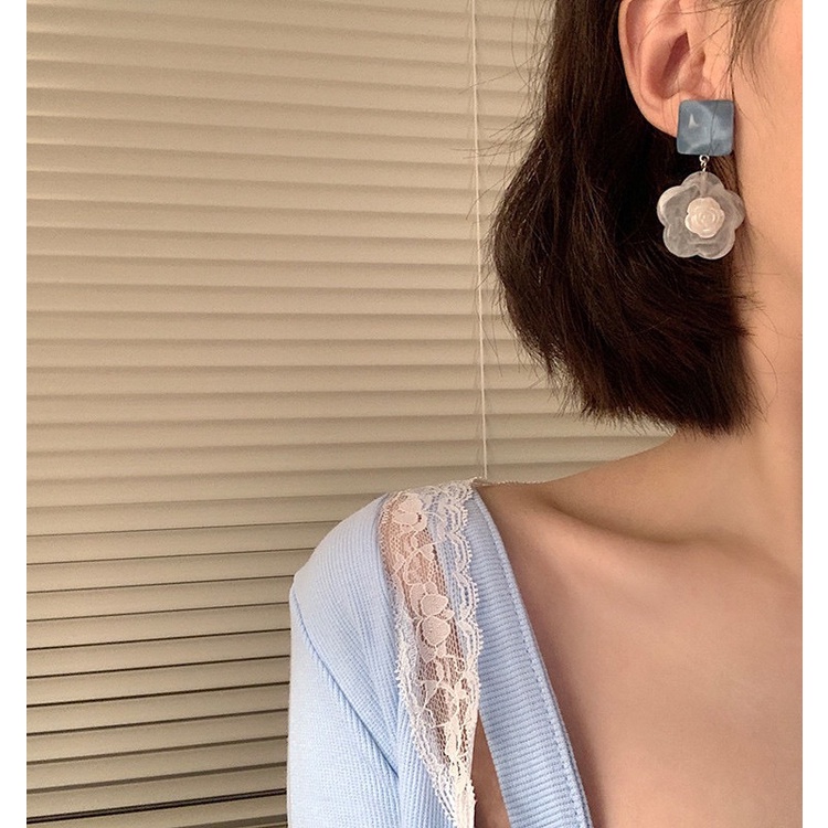 IF ME Bông tai kiểu nơ đính ngọc trai xinh xắn cho nữ