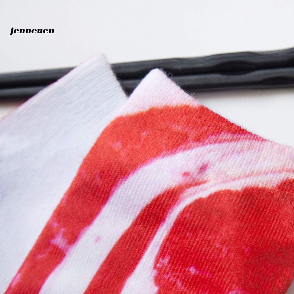 Vớ Cổ Thấp Mềm Mại Thoáng Khí In Họa Tiết Thịt 3D Thời Trang Cho Nữ