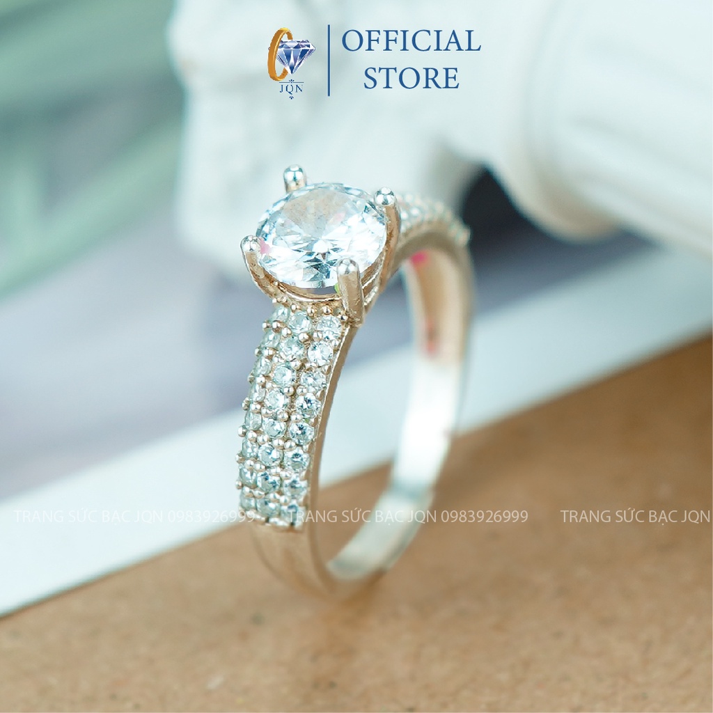 Nhẫn Nữ Bạc JQN Nhẫn Đính Đá N13