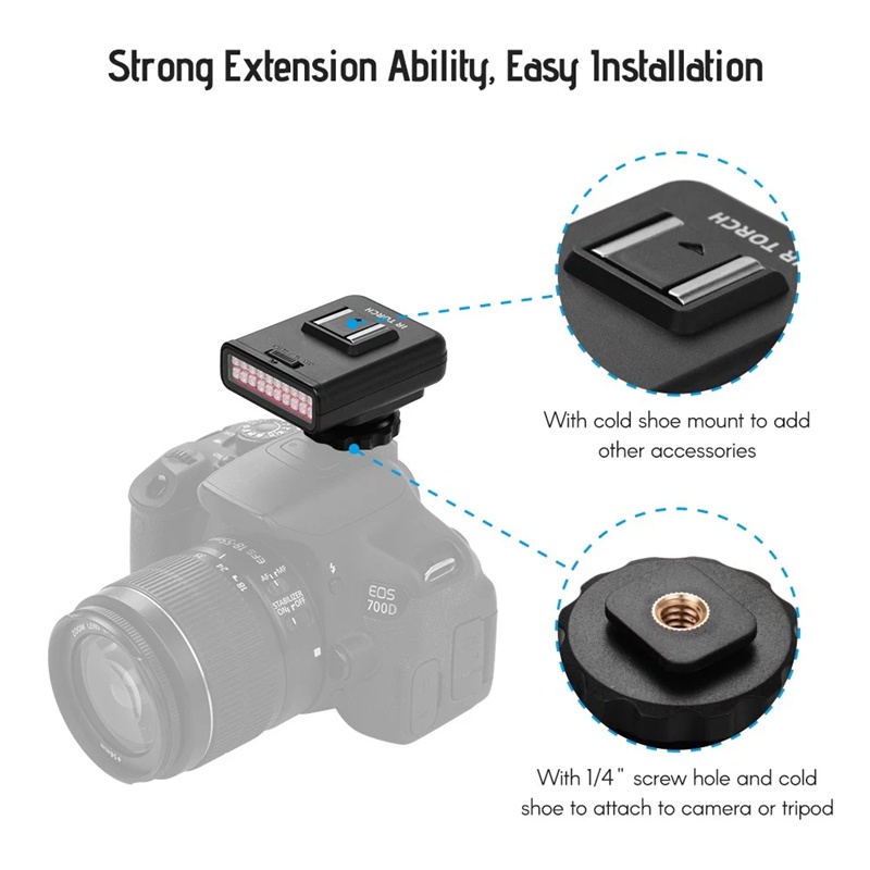 Đèn hồng ngoại LED ORDRO LN-3 hỗ trợ quay đêm cho máy ảnh DSLR | BigBuy360 - bigbuy360.vn
