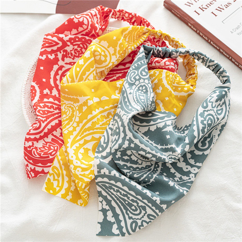 Băng Đô Turban Co Giãn In Họa Tiết Tam Giác Nhiều Màu Sắc Cổ Điển Thời Trang Cho Nữ