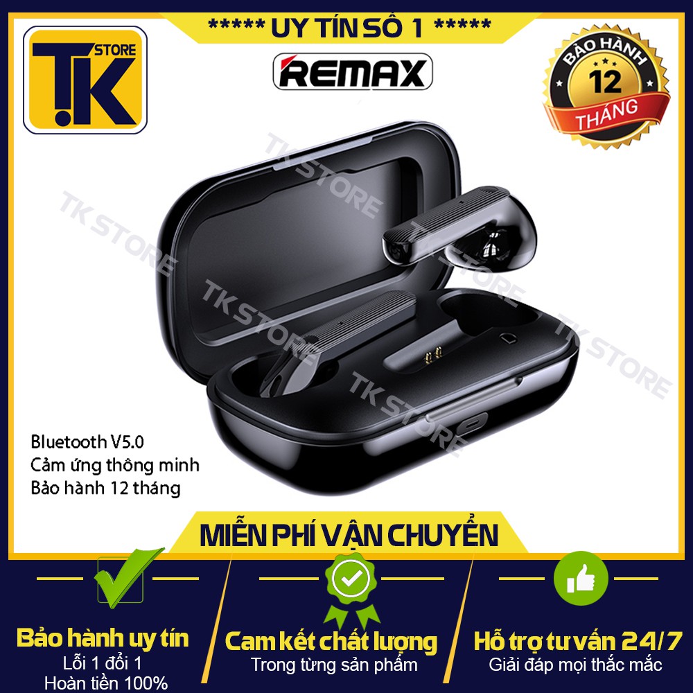 Tai nghe Blutooth TWS Remax TWS-18 Kiểu Dáng Năng Động Thời Thượng - BẢO HÀNH CHÍNH HÃNG