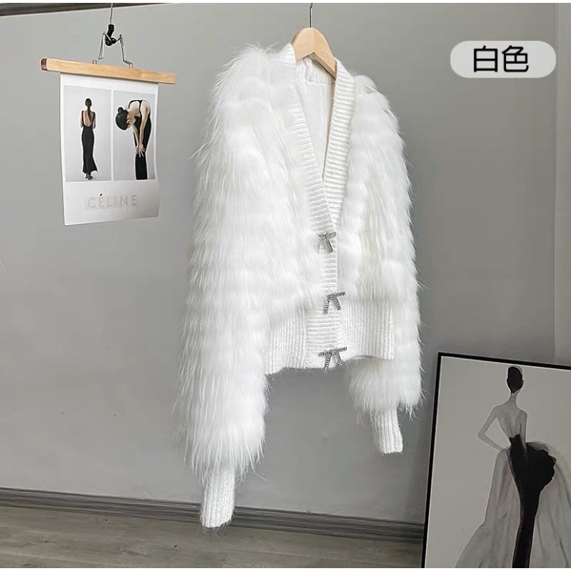 Áo lông phối len cao cấp