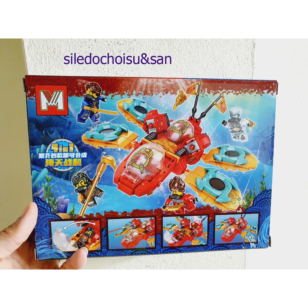 LEGO TẦU CHIẾN NINJA  ĐÁNH QUÁI VẬT BIỂN