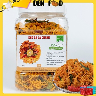 Khô gà lá chanh - hủ 500g Đồ ăn vặt Denfood