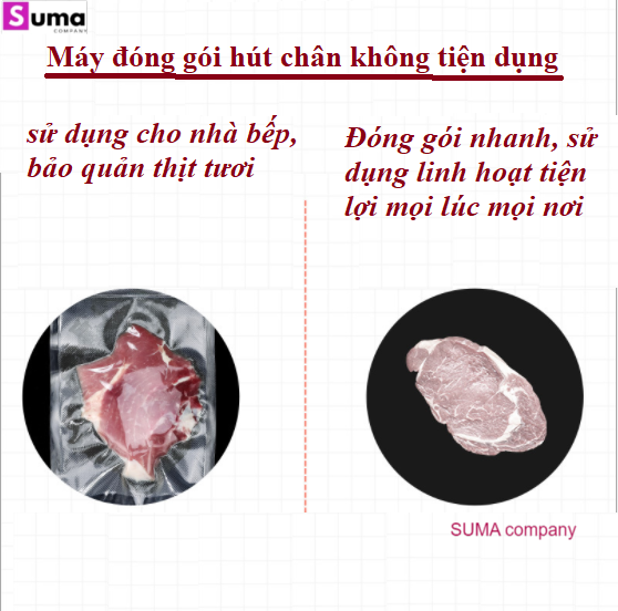 Máy đóng gói hút chân 220v không giá rẻ, bảo quản thực phẩm nhanh, tiện lợi thích hợp cho hộ gia đình + 10 túi nilon