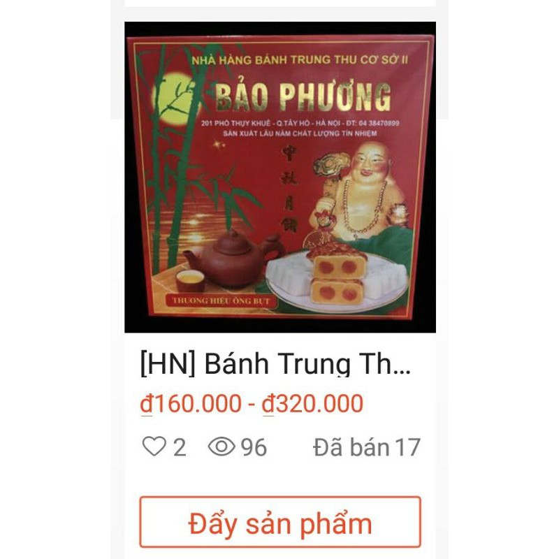 Bánh Trung Thu truyền thống Bảo Phương xếp hàng. Bán quanh năm. Uy tín 60 năm