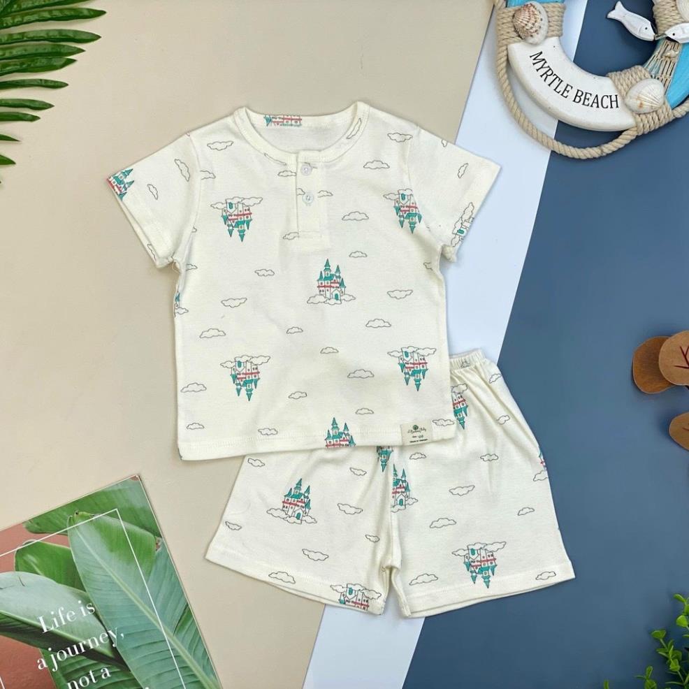 Đồ bộ sơ sinh LITIBABY in hình, chất vải cotton mát mịn. Mã BSHC01030322