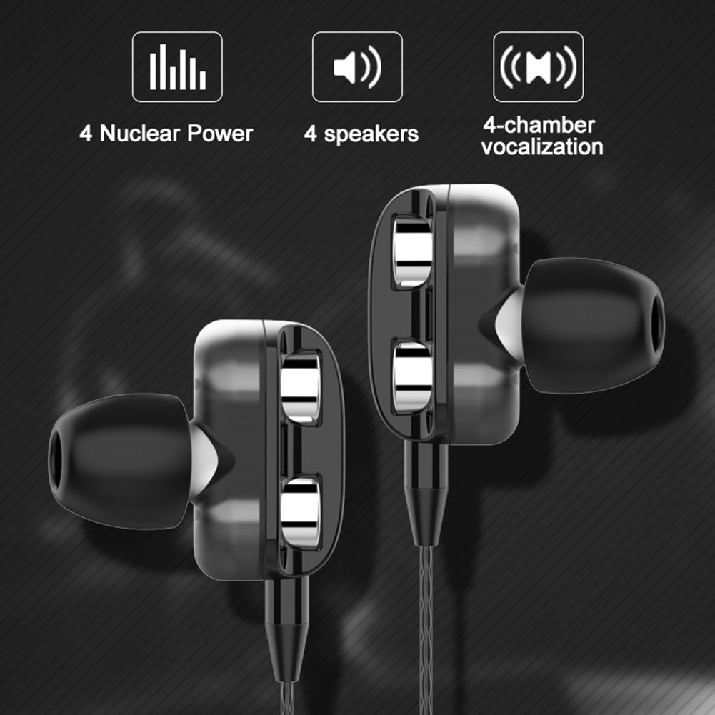 Tai Nghe Chụp Tai A4 Âm Thanh Sống Động Hai Mặt Có Micro 4 Phím