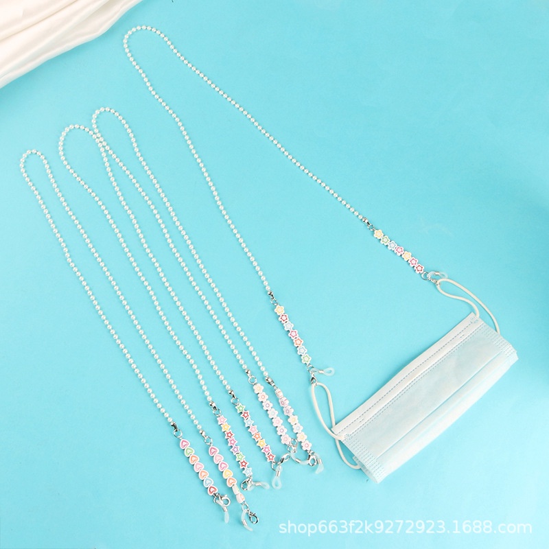 Dây đeo khẩu trang chuỗi hoa nhiều họa tiết dễ thương chống thất lạc KT7