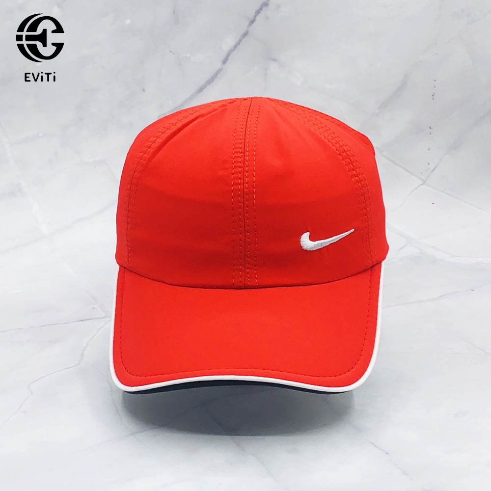 Mũ/Nón nửa đầu tenis phong cách thể thao logo thêu chất liệu dù thoáng mát