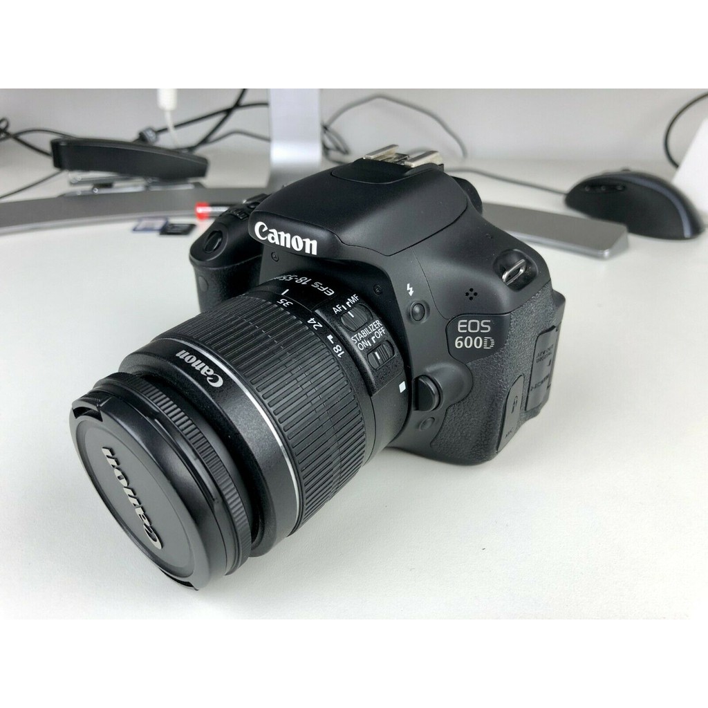 Máy ảnh Canon 600d + lens 18-55mm  - 18.0 Megapixels - Quay Full HD - Mới 95%