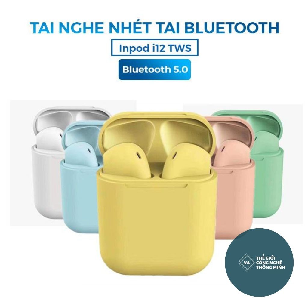 Tai nghe blutooth không dây Inpods i12 TWS điều khiển cảm biến âm thanh HIFI cho Android iOS