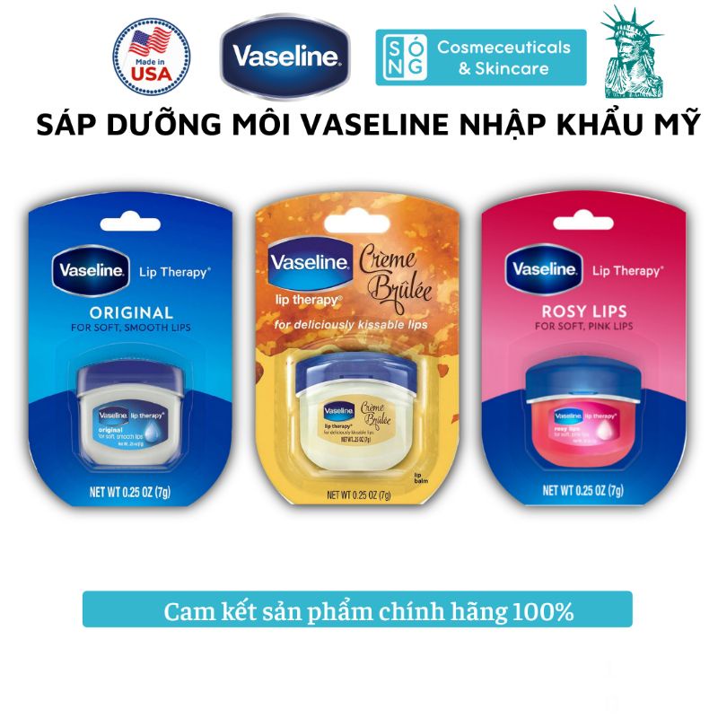 [AUTH] Sáp Dưỡng Môi Vaseline Lip Therapy 7G Mỹ