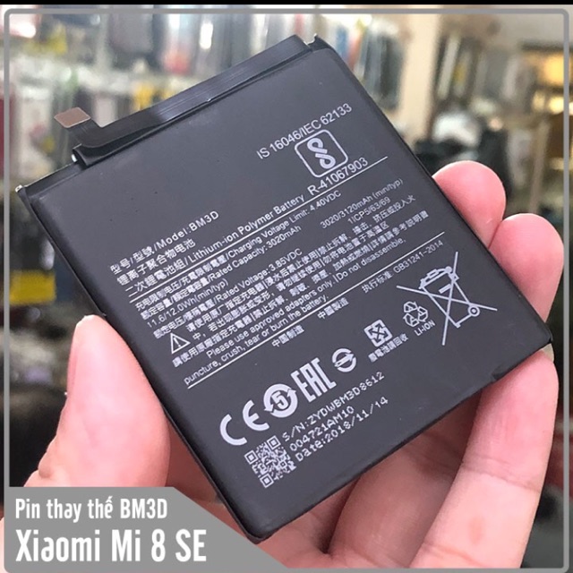 Pin xịn máy xiaomi mi 8 SE BM3D mới 100%