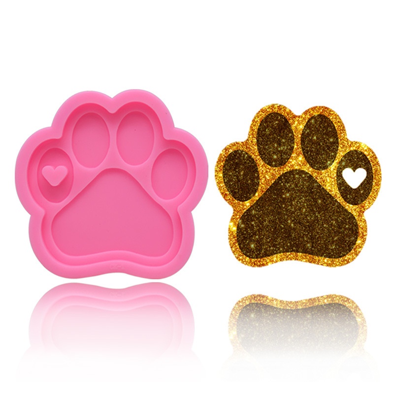 Sa Bộ 6 Khuôn Làm Móc Khóa Hình Trái Tim / Xương Bướm / Xương Bướm Bằng Nhựa Epoxy Resin