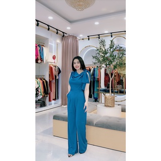 SJ1156 Jumsuit cổ đỗ nơ vai Size M L XL Màu : xanh cổ vịt,  cam