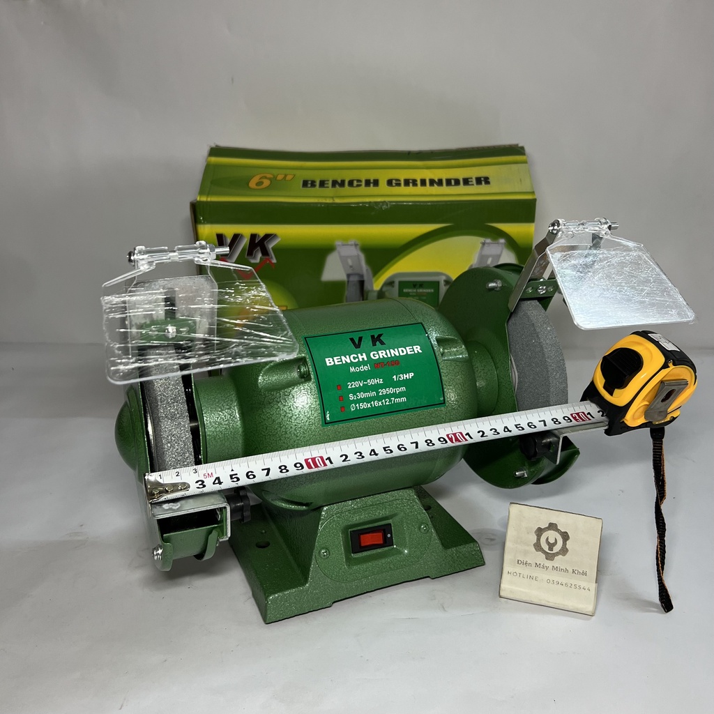 Máy mài bàn 2 đá  6''  250W| Máy mài cố định 2 đầu VK  150MM 1/3HP