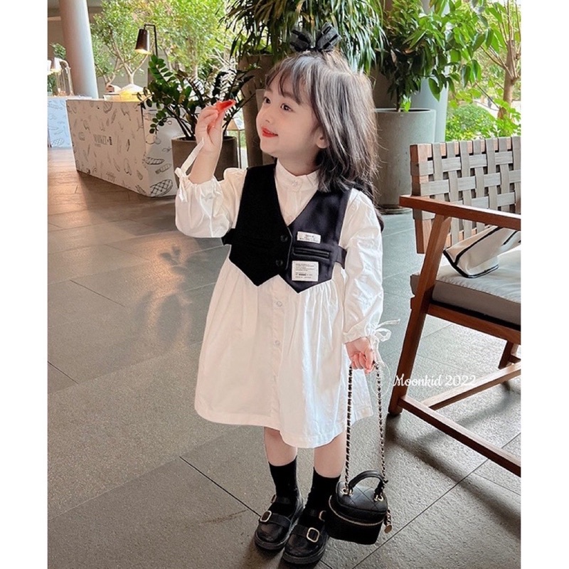 Sét váy 2 chi tiết kèm áo gile đáng yêu cho bé gái từ 10-22kg💋