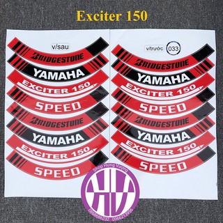 Bộ tem dán vành bản to EXCITER 150 - MS033