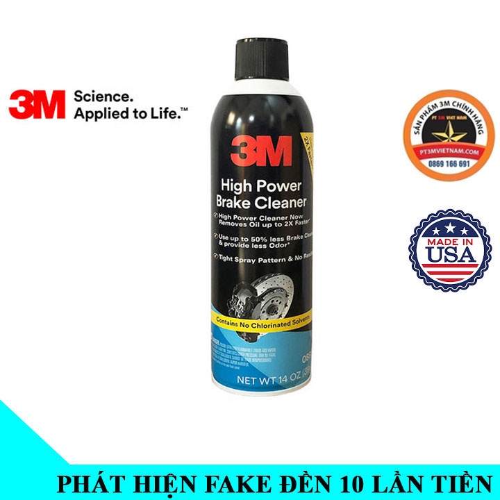 Dung dịch tẩy rửa phanh thắng ô tô 3M 08880 High Power Brake Cleaner