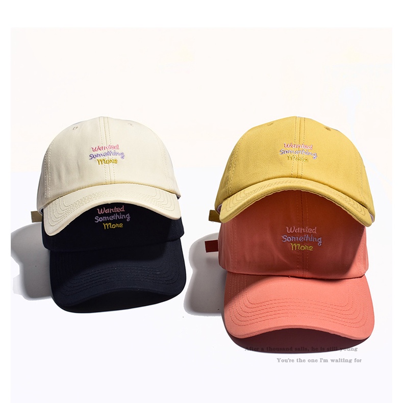 Mũ lưỡi trai họa tiết thêu chữ Want Somthing more  nhiều màu sắc cho nam nữ