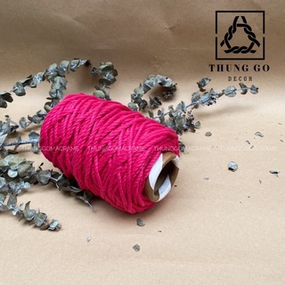 Dây thừng cotton macrame màu HỒNG SEN 5mm