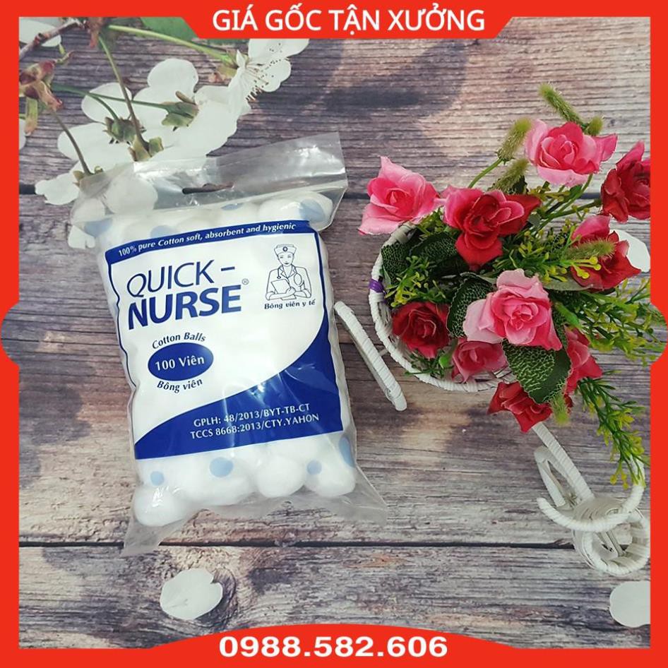 [Mã SKAMPUSH9 giảm 10% đơn 200K] Bông Nút Tai Tiện Lợi Quick Nurse (Bịch 100 Viên To) - 8936040074126