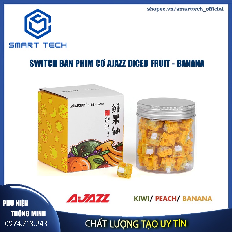 Switch Ajazz Banana X Huano trái cây nhiều màu sắc dành cho bàn phím cơ