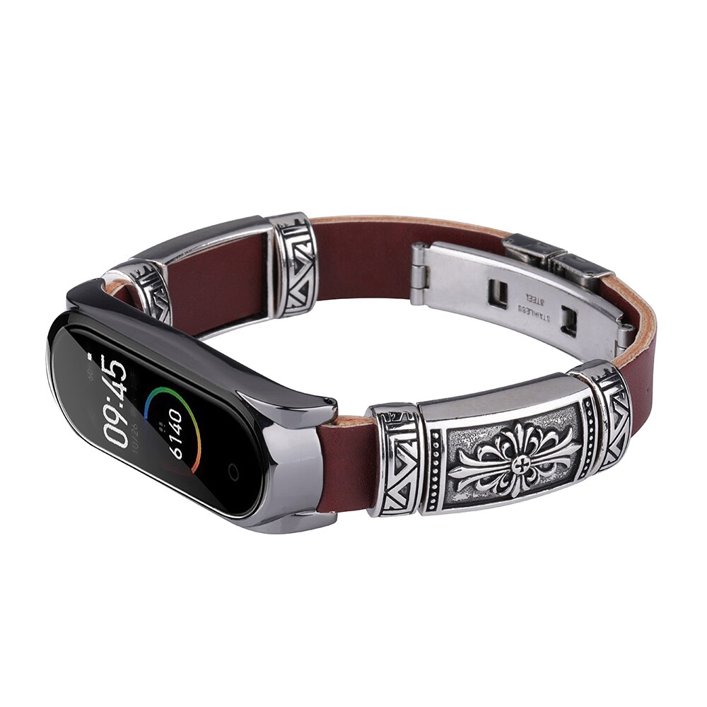 Dây Đeo Kim Loại Phong Cách Retro Cho Đồng Hồ Thông Minh Xiaomi Mi Band 4 / 5 / 6 / 7